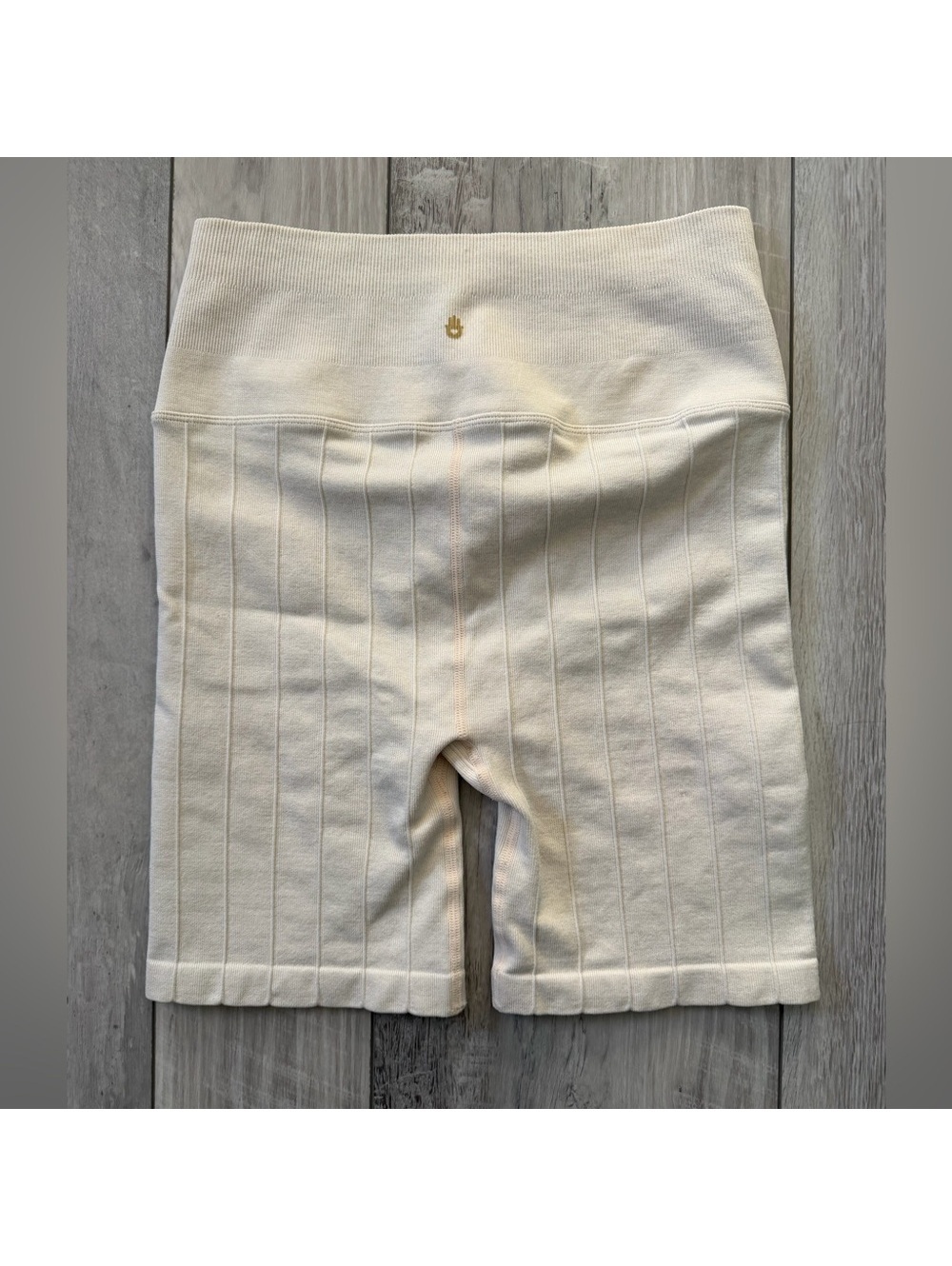 Spiritual Gangster Neutral Amara Wide Rib Heather Seamless Biker Short xs/s - Picture 6 of 8